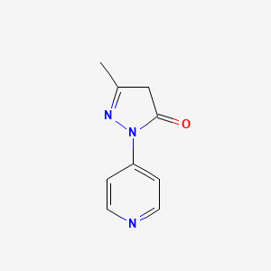 molecular formula C9H9N3O B2895612 3-methyl-1-(pyridin-4-yl)-4,5-dihydro-1H-pyrazol-5-one CAS No. 111988-01-3