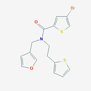 molecular formula C16H14BrNO2S2 B2895627 4-溴-N-(呋喃-3-基甲基)-N-(2-(噻吩-2-基)乙基)噻吩-2-甲酰胺 CAS No. 1798030-02-0