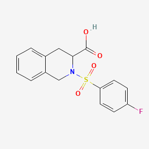 molecular formula C16H14FNO4S B2895629 2-(4-氟苯磺酰基)-1,2,3,4-四氢异喹啉-3-甲酸 CAS No. 475041-45-3