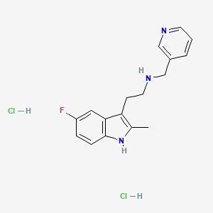molecular formula C17H20Cl2FN3 B2895630 2-(5-fluoro-2-methyl-1H-indol-3-yl)-N-(pyridin-3-ylmethyl)ethanamine dihydrochloride CAS No. 1351660-65-5