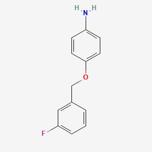 molecular formula C13H12FNO B2895632 4-(3-Fluoro-benzyloxy)-phenylamine CAS No. 202197-25-9
