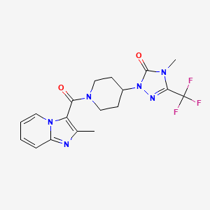 4-methyl-1-(1-(2-methylimidazo[1,2-a]pyridine-3-carbonyl)piperidin-4-yl)-3-(trifluoromethyl)-1H-1,2,4-triazol-5(4H)-one