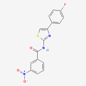 molecular formula C16H10FN3O3S B2895636 N-[4-(4-fluorophenyl)-1,3-thiazol-2-yl]-3-nitrobenzamide CAS No. 325977-10-4