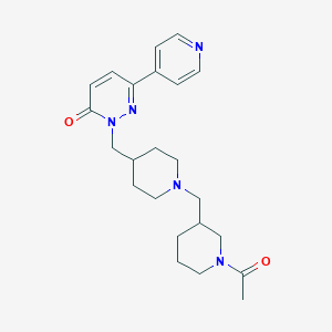 molecular formula C23H31N5O2 B2895638 2-({1-[(1-Acetylpiperidin-3-yl)methyl]piperidin-4-yl}methyl)-6-(pyridin-4-yl)-2,3-dihydropyridazin-3-one CAS No. 2176125-12-3