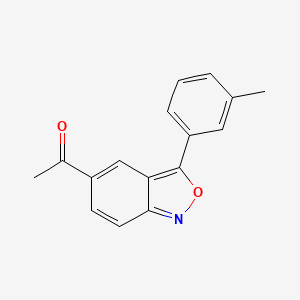 molecular formula C16H13NO2 B2895643 1-[3-(3-甲基苯基)-2,1-苯并异恶唑-5-基]-1-乙酮 CAS No. 439094-73-2