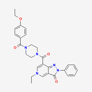 7-(4-(4-ethoxybenzoyl)piperazine-1-carbonyl)-5-ethyl-2-phenyl-2H-pyrazolo[4,3-c]pyridin-3(5H)-one