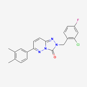 molecular formula C20H16ClFN4O B2895659 2-(2-氯-4-氟苄基)-6-(3,4-二甲苯基)-[1,2,4]三唑并[4,3-b]哒嗪-3(2H)-酮 CAS No. 1251639-20-9