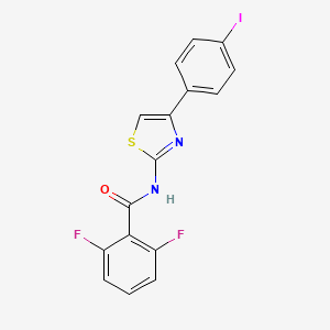 molecular formula C16H9F2IN2OS B2895660 2,6-difluoro-N-[4-(4-iodophenyl)-1,3-thiazol-2-yl]benzamide CAS No. 325988-72-5