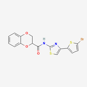 N-(4-(5-bromothiophen-2-yl)thiazol-2-yl)-2,3-dihydrobenzo[b][1,4]dioxine-2-carboxamide
