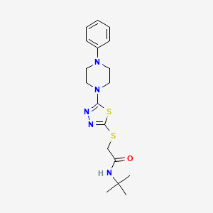 N-(tert-butyl)-2-((5-(4-phenylpiperazin-1-yl)-1,3,4-thiadiazol-2-yl)thio)acetamide