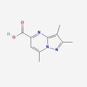 molecular formula C10H11N3O2 B2895672 2,3,7-Trimethylpyrazolo[1,5-A]pyrimidine-5-carboxylic acid CAS No. 1513930-71-6