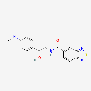 molecular formula C17H18N4O2S B2895676 N-(2-(4-(dimethylamino)phenyl)-2-hydroxyethyl)benzo[c][1,2,5]thiadiazole-5-carboxamide CAS No. 1421501-16-7