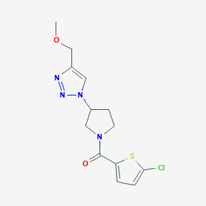 molecular formula C13H15ClN4O2S B2895679 1-[1-(5-chlorothiophene-2-carbonyl)pyrrolidin-3-yl]-4-(methoxymethyl)-1H-1,2,3-triazole CAS No. 2097884-23-4