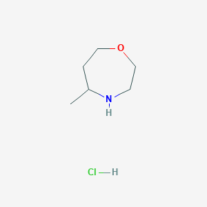 molecular formula C6H14ClNO B2895686 5-甲基-1,4-恶杂己烷盐酸盐 CAS No. 1246455-95-7