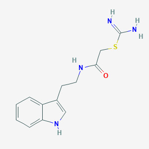 molecular formula C13H16N4OS B289569 2-{[2-(1H-indol-3-yl)ethyl]amino}-2-oxoethyl imidothiocarbamate 