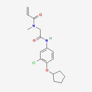 molecular formula C17H21ClN2O3 B2895695 N-[2-(3-Chloro-4-cyclopentyloxyanilino)-2-oxoethyl]-N-methylprop-2-enamide CAS No. 2198748-17-1