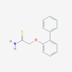 molecular formula C14H13NOS B2895700 2-(2-苯基苯氧基)乙硫酰胺 CAS No. 927994-99-8