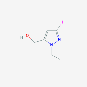 molecular formula C6H9IN2O B2895701 (2-Ethyl-5-iodopyrazol-3-yl)methanol CAS No. 2226182-28-9