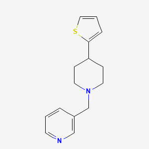 molecular formula C15H18N2S B2895711 3-((4-(Thiophen-2-yl)piperidin-1-yl)methyl)pyridine CAS No. 2034516-32-8