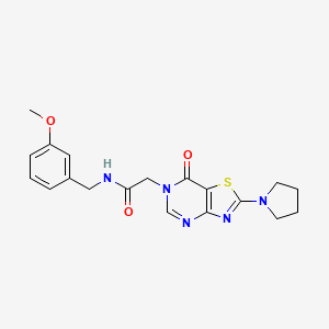 N-(3-methoxybenzyl)-2-(7-oxo-2-(pyrrolidin-1-yl)thiazolo[4,5-d]pyrimidin-6(7H)-yl)acetamide