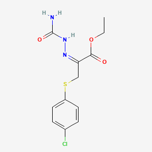 ethyl (2E)-2-[(carbamoylamino)imino]-3-[(4-chlorophenyl)sulfanyl]propanoate