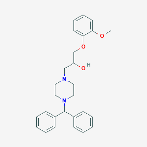 molecular formula C27H32N2O3 B2895719 1-[4-(Diphenylmethyl)piperazin-1-yl]-3-(2-methoxyphenoxy)propan-2-ol CAS No. 941912-56-7