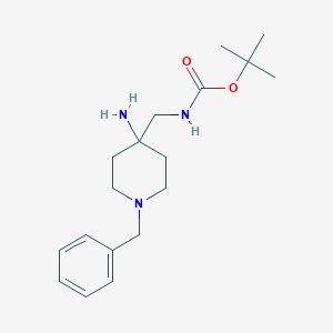 Tert-butyl N-[(4-amino-1-benzylpiperidin-4-yl)methyl]carbamate