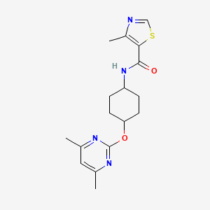 N-((1r,4r)-4-((4,6-dimethylpyrimidin-2-yl)oxy)cyclohexyl)-4-methylthiazole-5-carboxamide