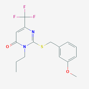 2-[(3-methoxybenzyl)sulfanyl]-3-propyl-6-(trifluoromethyl)-4(3H)-pyrimidinone