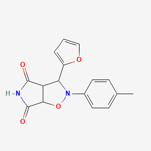 3-(furan-2-yl)-2-(p-tolyl)dihydro-2H-pyrrolo[3,4-d]isoxazole-4,6(5H,6aH)-dione