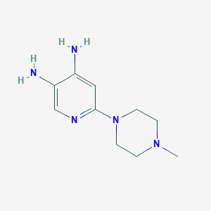 molecular formula C10H17N5 B2895742 6-(4-Methylpiperazin-1-yl)pyridine-3,4-diamine CAS No. 1424993-25-8