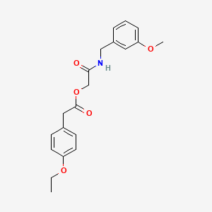 molecular formula C20H23NO5 B2895745 2-[(3-Methoxybenzyl)amino]-2-oxoethyl (4-ethoxyphenyl)acetate CAS No. 1638709-16-6