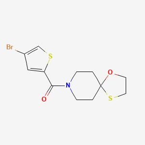 molecular formula C12H14BrNO2S2 B2895752 (4-Bromothiophen-2-yl)(1-oxa-4-thia-8-azaspiro[4.5]decan-8-yl)methanone CAS No. 1797213-76-3