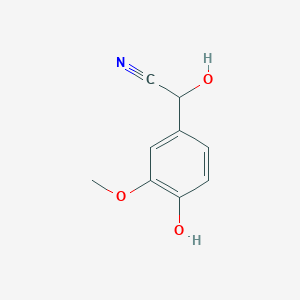 molecular formula C9H9NO3 B2895756 Hydroxy(4-hydroxy-3-methoxyphenyl)acetonitrile CAS No. 33630-46-5