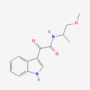 molecular formula C14H16N2O3 B2895762 2-(1H-indol-3-yl)-N-(1-methoxypropan-2-yl)-2-oxoacetamide CAS No. 852367-31-8