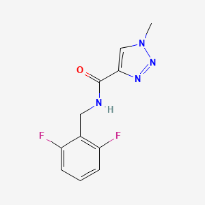 molecular formula C11H10F2N4O B2895779 N-(2,6-difluorobenzyl)-1-methyl-1H-1,2,3-triazole-4-carboxamide CAS No. 1207027-37-9