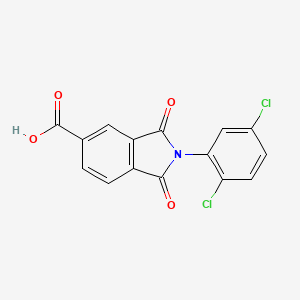 molecular formula C15H7Cl2NO4 B2895784 2-(2,5-Dichlorophenyl)-1,3-dioxoisoindoline-5-carboxylic acid CAS No. 294861-48-6