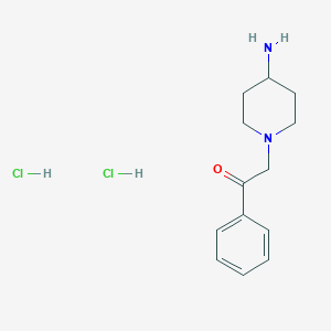 molecular formula C13H20Cl2N2O B2895788 2-(4-Aminopiperidin-1-yl)-1-phenylethanone dihydrochloride CAS No. 1286274-07-4