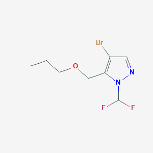 molecular formula C8H11BrF2N2O B2895797 4-bromo-1-(difluoromethyl)-5-(propoxymethyl)-1H-pyrazole CAS No. 1856061-76-1