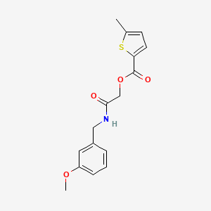 molecular formula C16H17NO4S B2895798 2-((3-Methoxybenzyl)amino)-2-oxoethyl 5-methylthiophene-2-carboxylate CAS No. 1062038-11-2