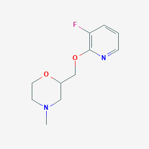molecular formula C11H15FN2O2 B2895801 2-[(3-Fluoropyridin-2-yl)oxymethyl]-4-methylmorpholine CAS No. 2379946-23-1