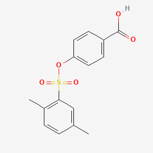molecular formula C15H14O5S B2895805 4-[(2,5-Dimethylbenzenesulfonyl)oxy]benzoic acid CAS No. 721916-19-4
