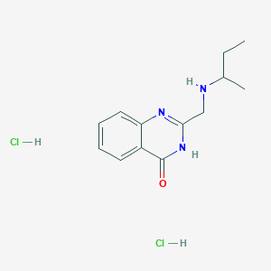 molecular formula C13H19Cl2N3O B2895806 2-[(Butan-2-ylamino)methyl]-3H-quinazolin-4-one;dihydrochloride CAS No. 2418679-53-3