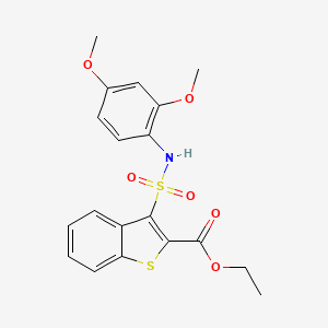 molecular formula C19H19NO6S2 B2895807 Ethyl 3-[(2,4-dimethoxyphenyl)sulfamoyl]-1-benzothiophene-2-carboxylate CAS No. 932520-17-7