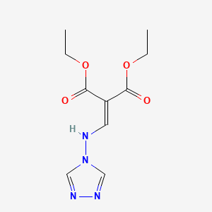 molecular formula C10H14N4O4 B2895815 diethyl 2-[(4H-1,2,4-triazol-4-ylamino)methylene]malonate CAS No. 672949-45-0