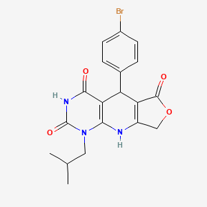 8-(4-Bromophenyl)-13-(2-methylpropyl)-5-oxa-2,11,13-triazatricyclo[7.4.0.0^{3,7}]trideca-1(9),3(7)-diene-6,10,12-trione