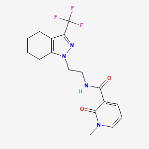 molecular formula C17H19F3N4O2 B2895823 1-甲基-2-氧代-N-(2-(3-(三氟甲基)-4,5,6,7-四氢-1H-吲唑-1-基)乙基)-1,2-二氢吡啶-3-甲酰胺 CAS No. 1797083-89-6