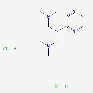 molecular formula C11H22Cl2N4 B2895825 N1,N1,N3,N3-tetramethyl-2-(pyrazin-2-yl)propane-1,3-diamine dihydrochloride CAS No. 2320418-75-3