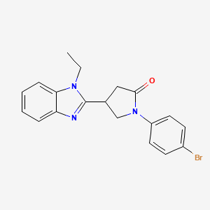 molecular formula C19H18BrN3O B2895831 1-(4-bromophenyl)-4-(1-ethyl-1H-benzimidazol-2-yl)pyrrolidin-2-one CAS No. 847395-37-3