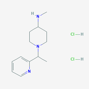 molecular formula C13H23Cl2N3 B2895840 N-甲基-1-[1-(吡啶-2-基)乙基]哌啶-4-胺二盐酸盐 CAS No. 1909308-63-9